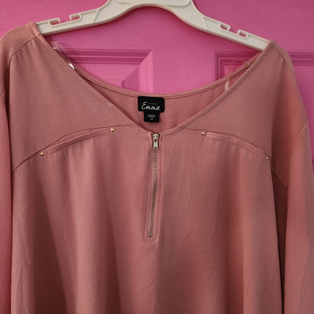 Simply Emma Womans Plus Size Blouse Size 3X